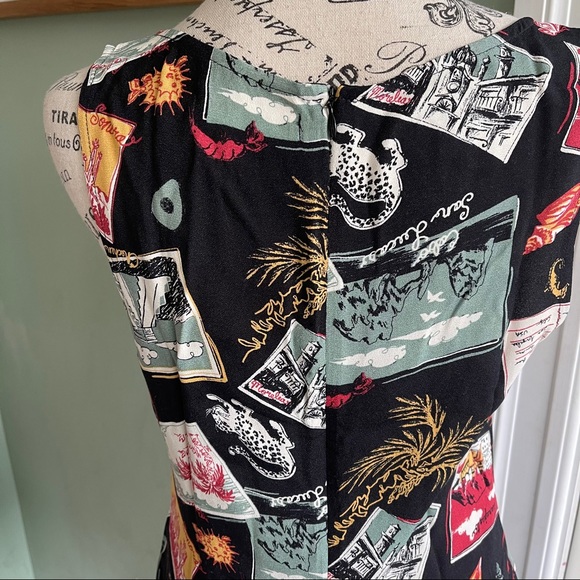 NWT Reformation Noha Postcard Pattern Mini Dress - Picture 4 of 7